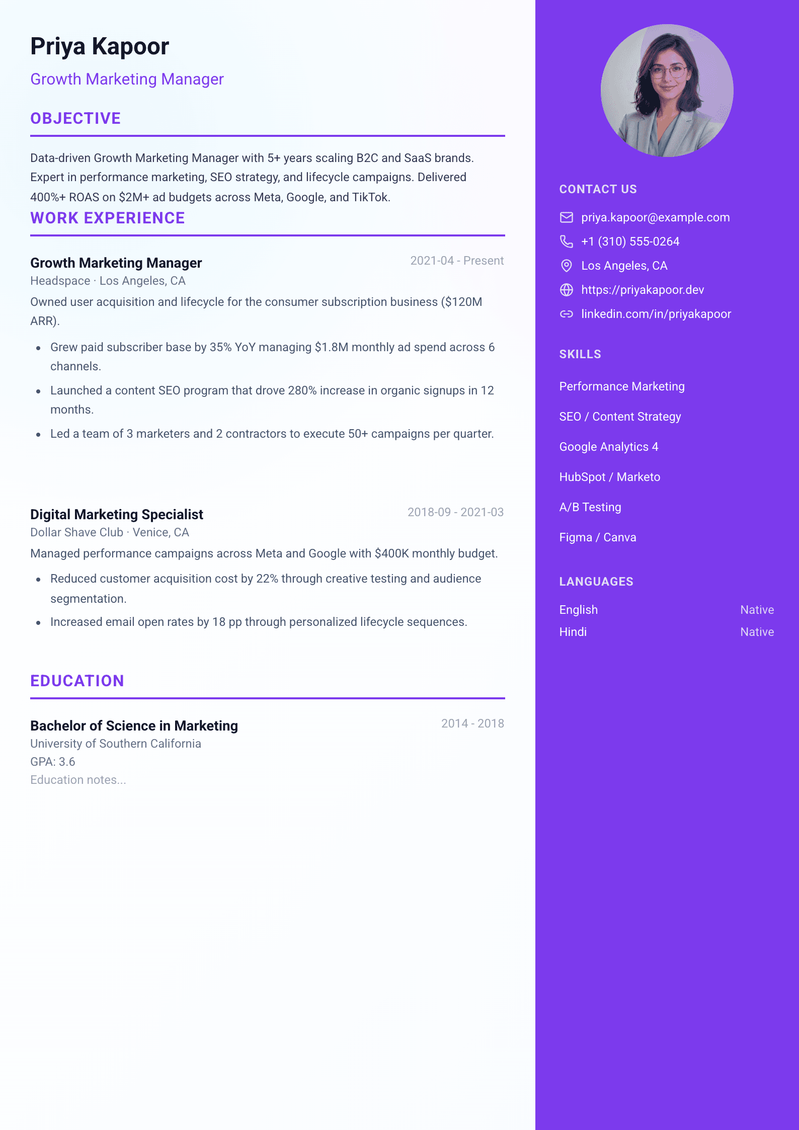 Marketing / Design template