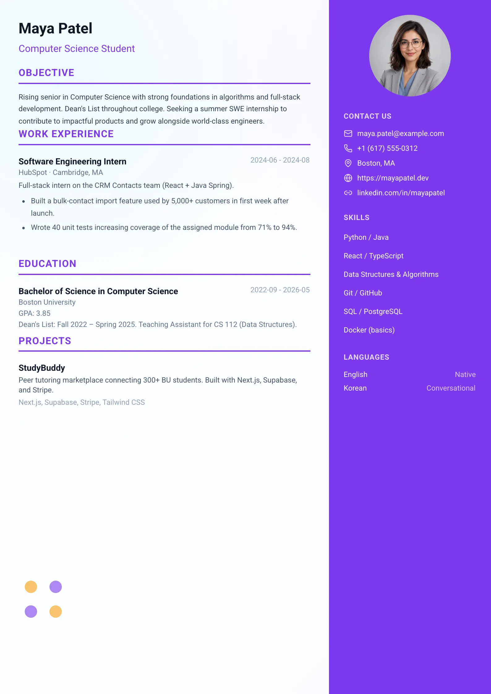 Fresh Professional 02 resume template preview