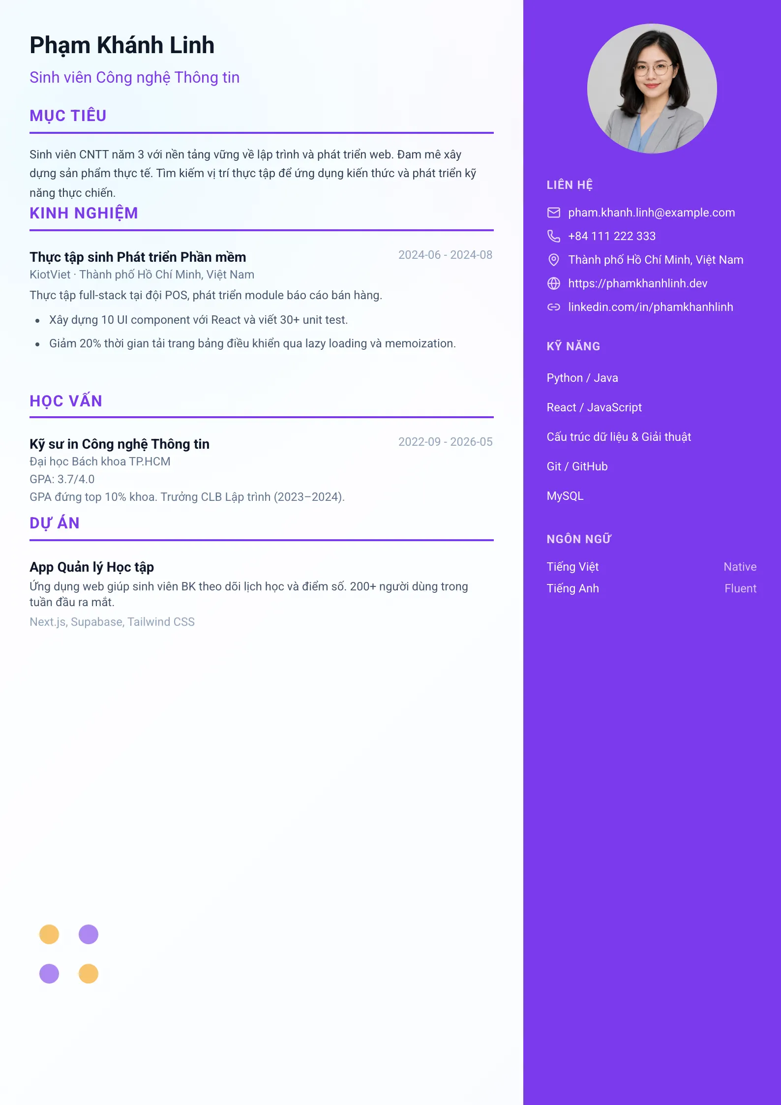 Fresh Professional 02 resume template preview